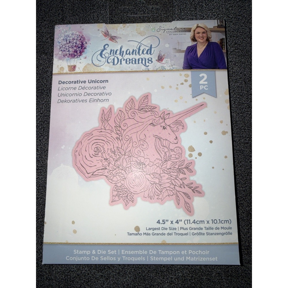Decorative Unicorn Cutting Die Stamp Crafter's Companion Paper Craft Sara Davies
